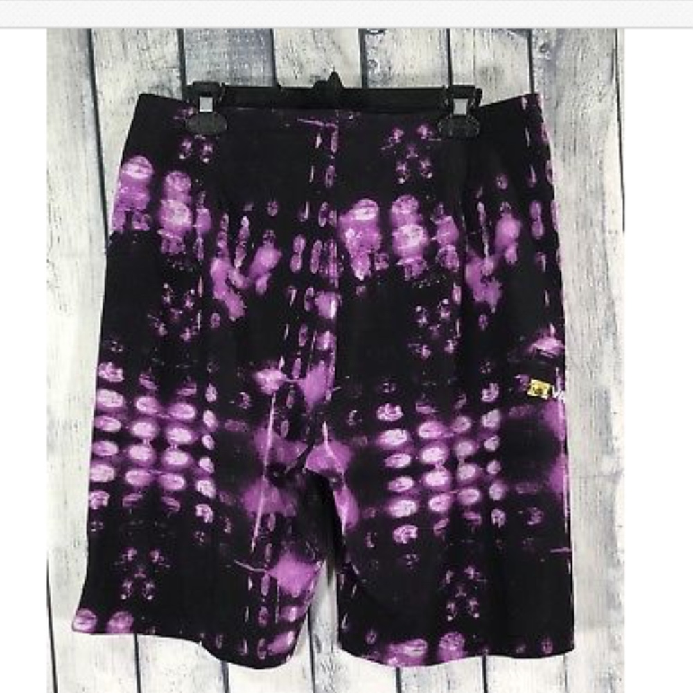 Vapor Skin Purple Black Swim Shorts Size 34